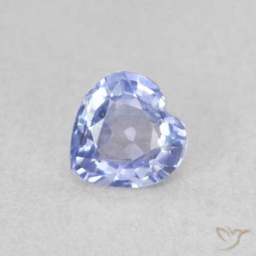 0.37ct Natural Azul pastel Zafiro, Corazón, VS