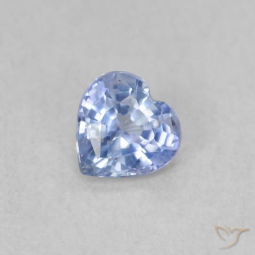 0.34ct Natural Azul pastel Zafiro, Corazón, VS