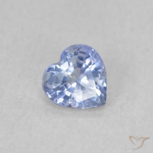 Zafiro Azul pastel natural de 0.34 ct, Corazón, VS