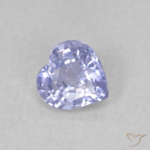Zafiro Azul claro natural de 0.44 ct, Corazón, VS