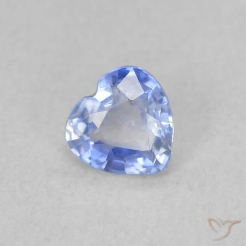 0.35ct Natural Azul pastel Zafiro, Corazón, VS