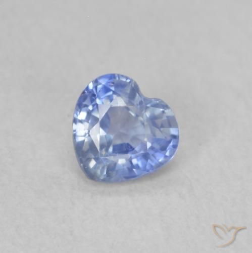 0.36ct Natural Azul pastel Zafiro, Corazón, VS