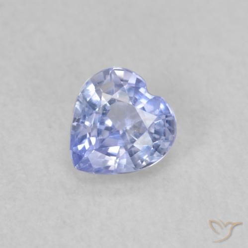 0.38ct Natural Azul pastel Zafiro, Corazón, VS