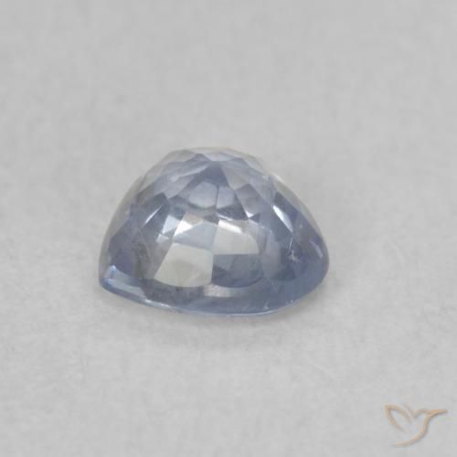 Zafiro Azul muy claro natural de 0.50 ct, Corazón, VS