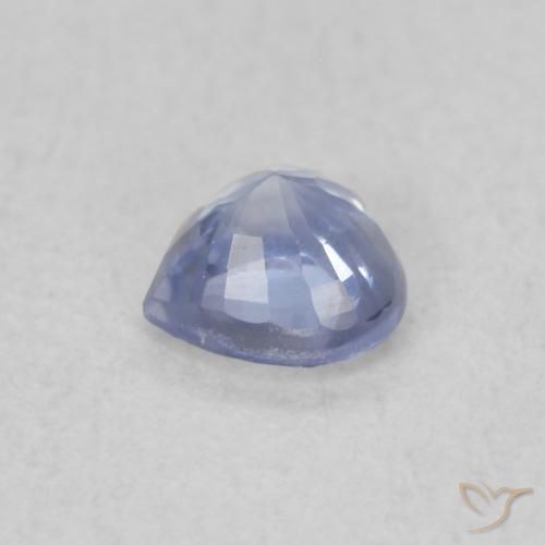 Zafiro Azul pastel natural de 0.36 ct, Corazón, VVS-VS