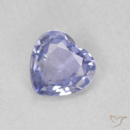 0.37ct Natural Azul pastel Zafiro, Corazón, VS