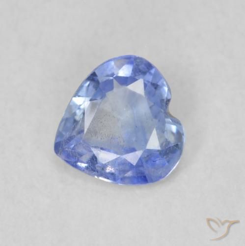 0.32ct Natural Azul pastel Zafiro, Corazón, VS