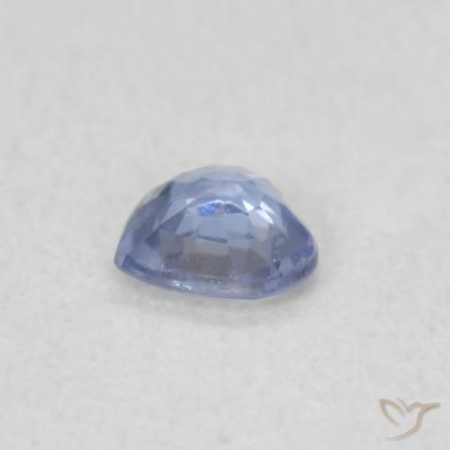 Zafiro Azul púrpura claro natural de 0.22 ct, Corazón, VS