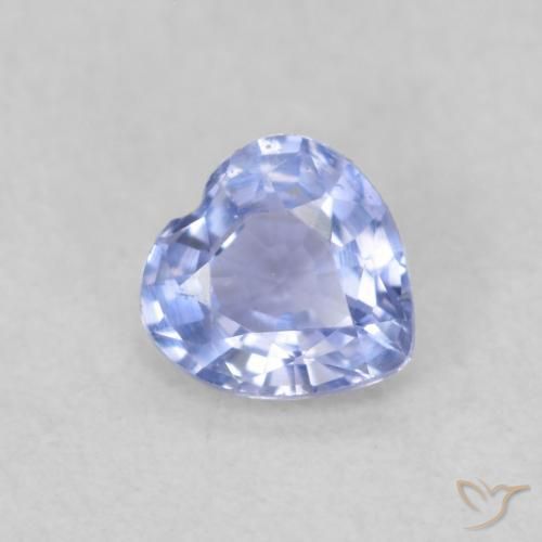 0.35ct Natural Azul claro Zafiro, Corazón, VVS-VS