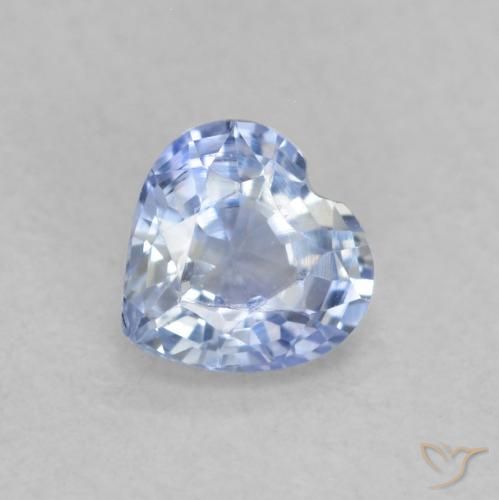 0.44ct Natural Azul pastel Zafiro, Corazón, VVS-VS