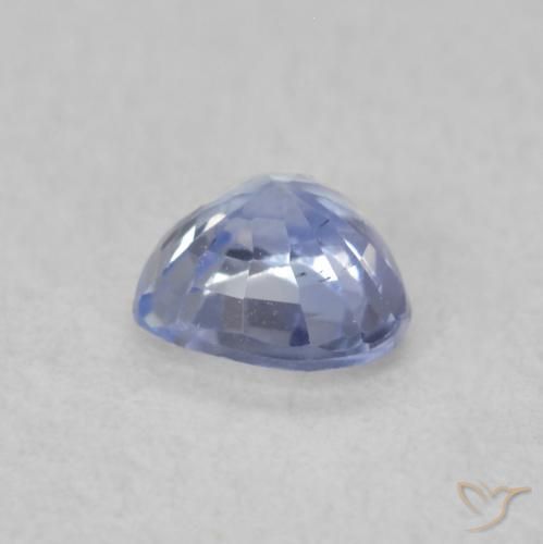 Zafiro Azul pastel natural de 0.44 ct, Corazón, VVS-VS