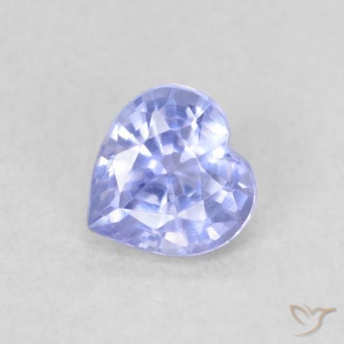 0.38ct Natural Azul claro Zafiro, Corazón, VVS-VS