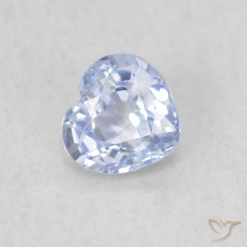 Zafiro Azul púrpura natural de 0.33 ct, Corazón, VVS-VS