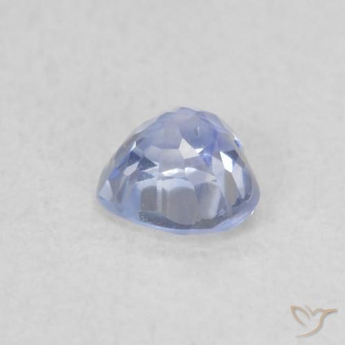 Zafiro Azul púrpura natural de 0.33 ct, Corazón, VVS-VS
