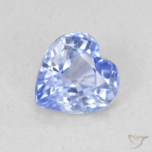 0.47ct Natural Azul pastel Zafiro, Corazón, VVS-VS