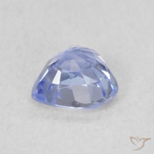 Zafiro Azul pastel natural de 0.47 ct, Corazón, VVS-VS