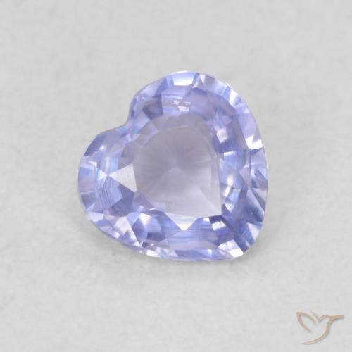 Zafiro Azul claro natural de 0.36 ct, Corazón, VVS-VS