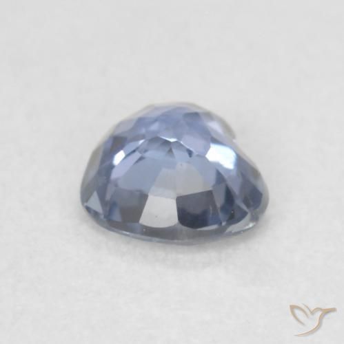 Zafiro Azul violeta claro natural de 0.42 ct, Corazón, VVS-VS