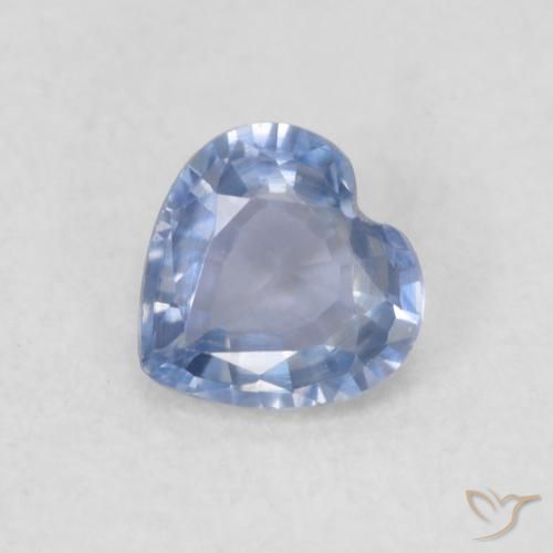 0.32ct Natural Azul púrpura claro Zafiro, Corazón, VVS-VS