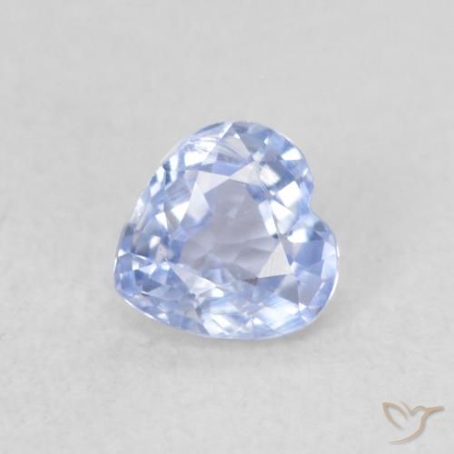 0.36ct Natural Azul pastel Zafiro, Corazón, VVS-VS