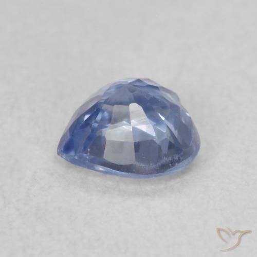 Zafiro Azul claro natural de 0.43 ct, Corazón, VVS-VS