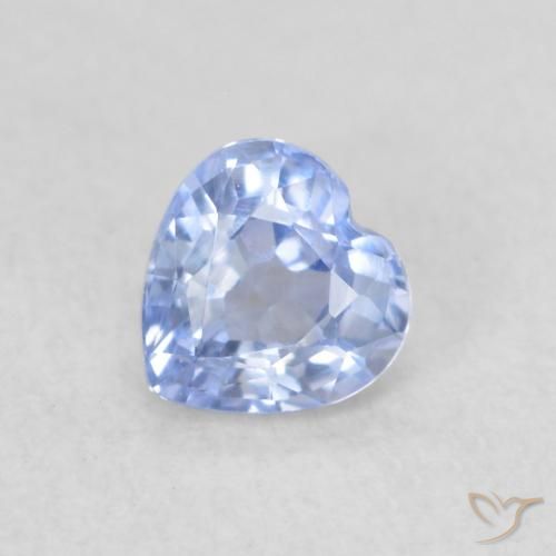0.35ct Natural Azul pastel Zafiro, Corazón, VVS-VS
