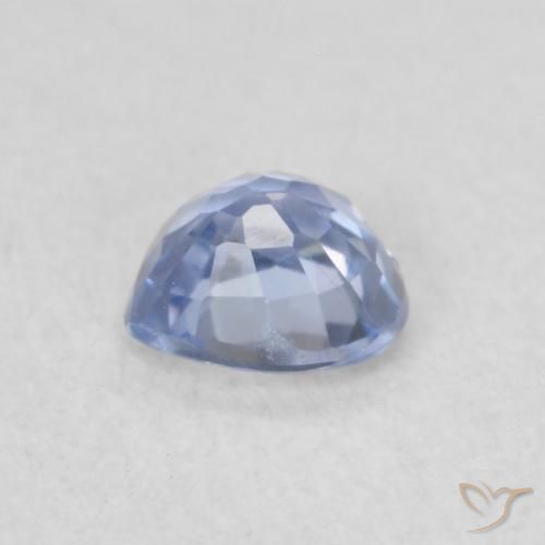 Zafiro Azul pastel natural de 0.35 ct, Corazón, VVS-VS
