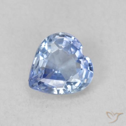 0.35ct Natural Azul púrpura claro Zafiro, Corazón, VVS-VS