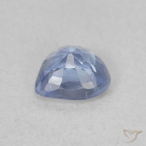 Zafiro Azul púrpura claro natural de 0.35 ct, Corazón, VVS-VS