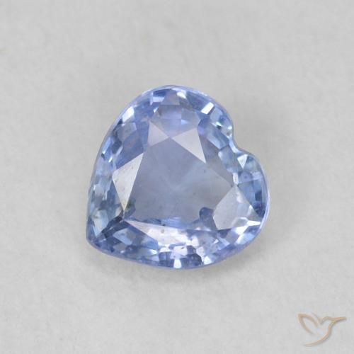 0.33ct Natural Azul claro Zafiro, Corazón, VS