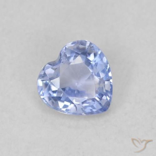 0.30ct Natural Azul pastel Zafiro, Corazón, VS