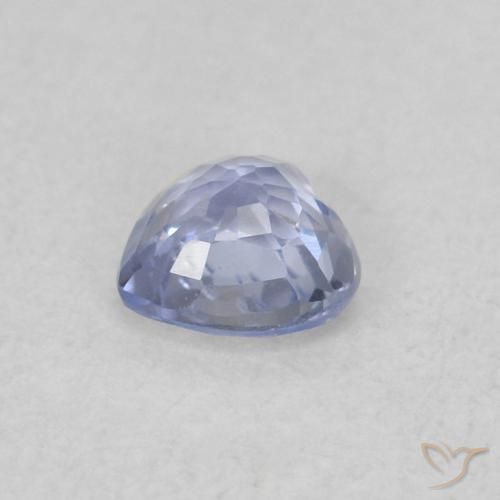 Zafiro Azul pastel natural de 0.30 ct, Corazón, VS