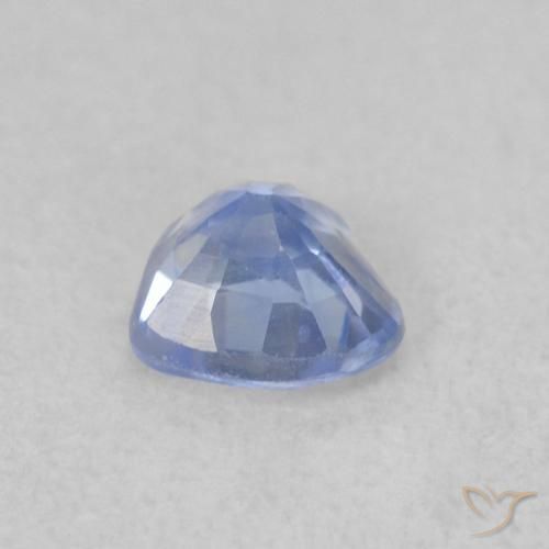 Zafiro Azul púrpura claro natural de 0.35 ct, Corazón, VS