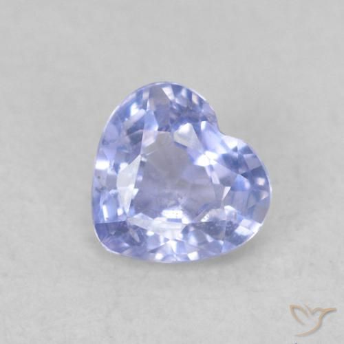 0.39ct Natural Azul púrpura claro Zafiro, Corazón, VS