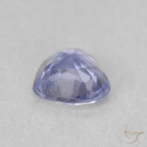 Zafiro Azul púrpura claro natural de 0.39 ct, Corazón, VS