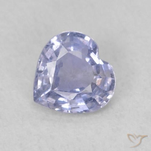 0.38ct Natural Azul claro Zafiro, Corazón, VS