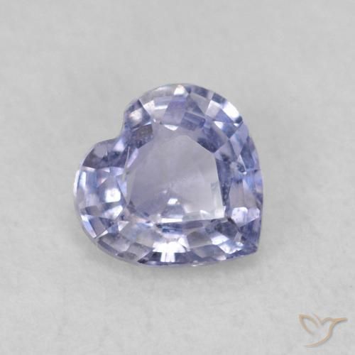 Zafiro Azul claro natural de 0.38 ct, Corazón, VS