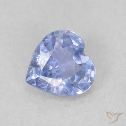 Zafiro Azul violeta natural de 0.36 ct, Corazón, VS