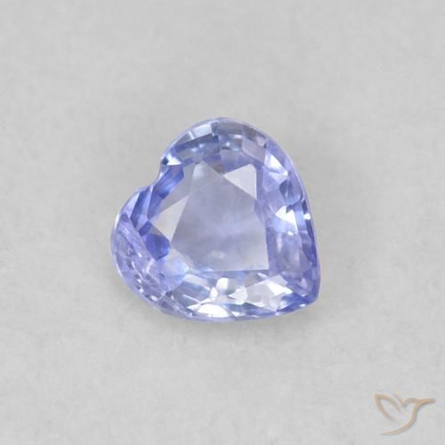 0.23ct Natural Azul claro Zafiro, Corazón, VS