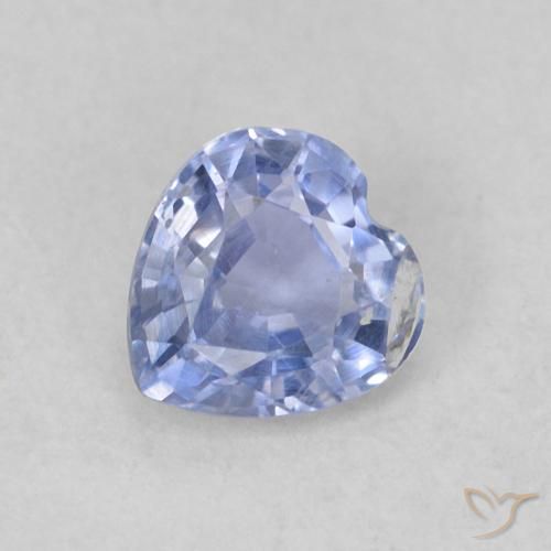 0.37ct Natural Azul pastel Zafiro, Corazón, VS
