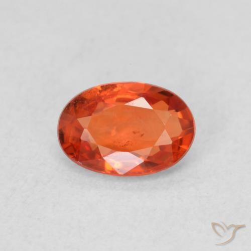 0.58ct Natural Naranja fuego Zafiro, Ovalada, VS