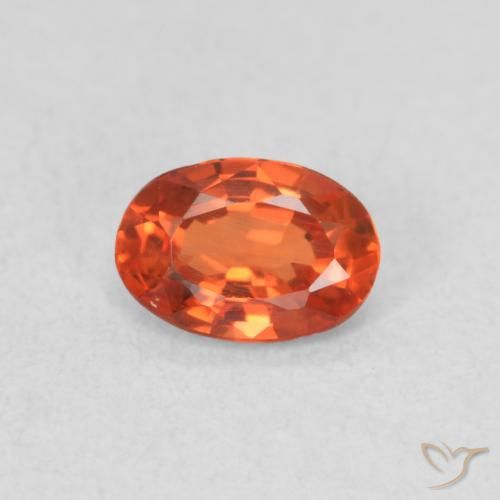 0.51ct Natural Naranja cálido Zafiro, Ovalada, VVS-VS