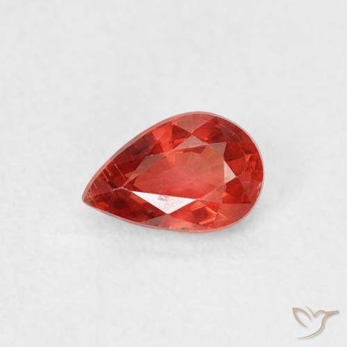 0.55ct Natural Rojo medio Zafiro, En forma de pera, VS