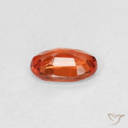 Zafiro Naranja medio natural de 0.53 ct, Ovalada, VS
