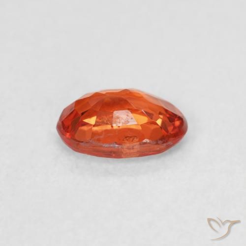 Zafiro Naranja fuego natural de 0.63 ct, Ovalada, VS