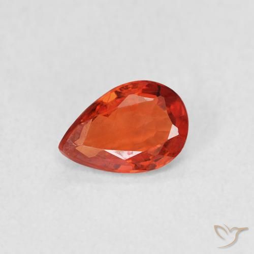 0.46ct Natural Rojo medio Zafiro, En forma de pera, VVS-VS