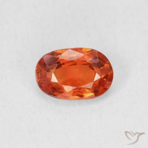 0.62ct Natural Naranja medio Zafiro, Ovalada, VVS-VS