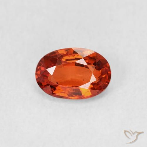 0.68ct Natural Naranja rojizo Zafiro, Ovalada, VVS-VS
