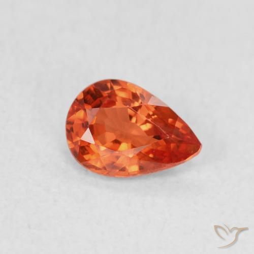 0.47ct Natural Rojo intenso Zafiro, En forma de pera, VVS-VS