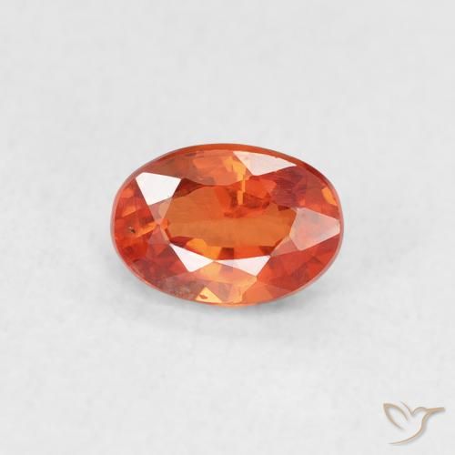 0.73ct Natural Naranja claro Zafiro, Ovalada, VVS-VS